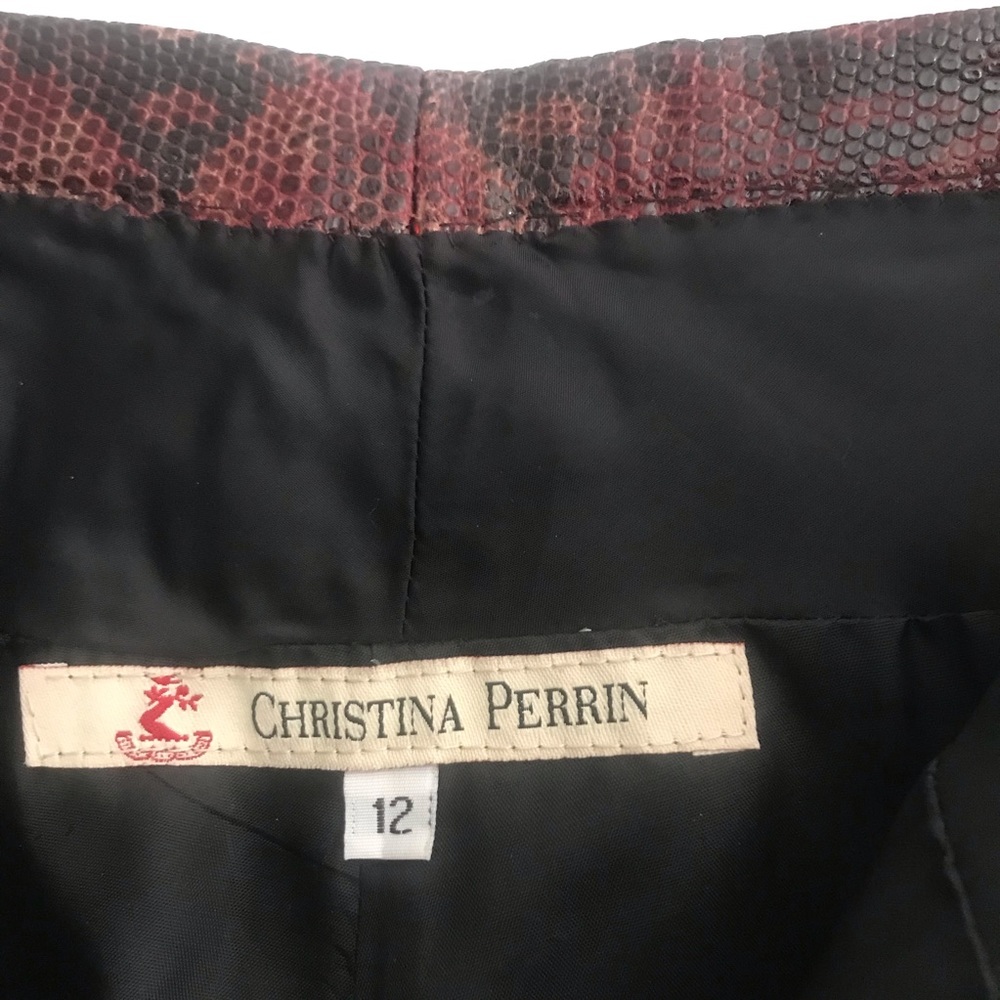 Christina Perrin Leather Pants ( Python Print) Si… - image 4